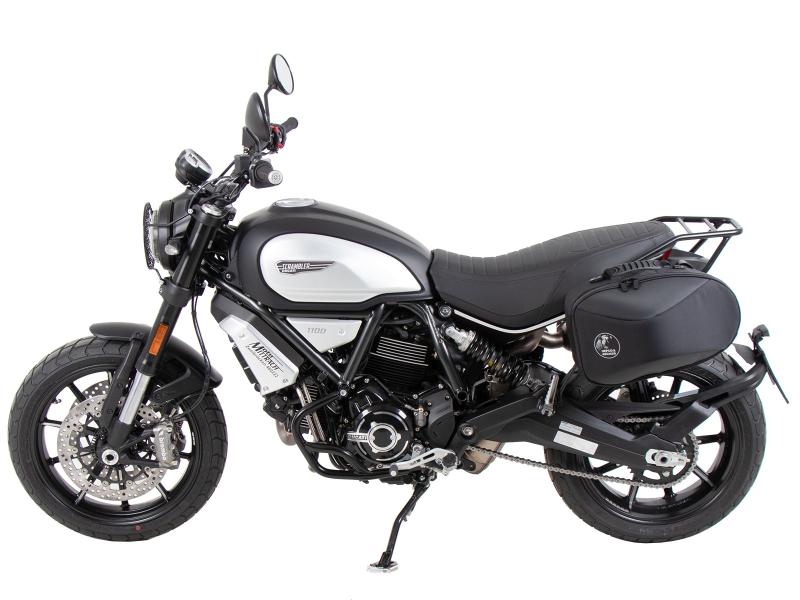 C-Bow zijdrager links voor Ducati Scrambler 1100 Dark Pro /Pro /Sport Pro (21-24) Hepco & Becker