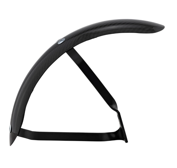 Spatbord Garelli Race EVO II voor Vespa PX 80-200ccm, carbon, houder zwart
