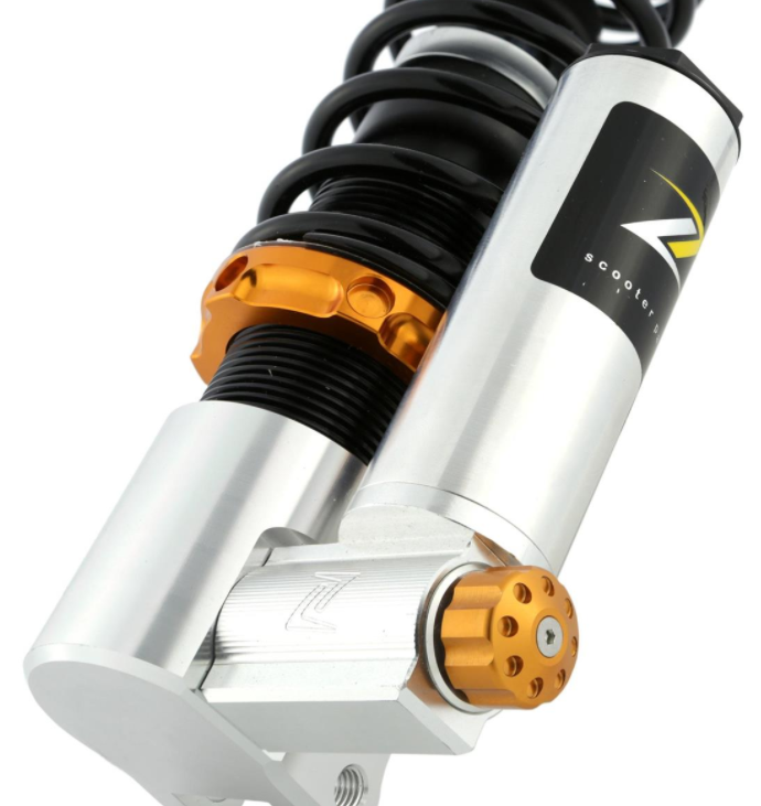 Schokbreker voorzijde voor Vespa GTS/GTS Super/GTV/GT 60/GT/GT L, zilver/oranje