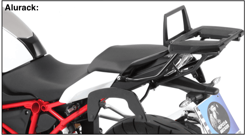Alurack topkoffer zwart voor BMW R 1250 R (19-) Origineel Hepco & Becker