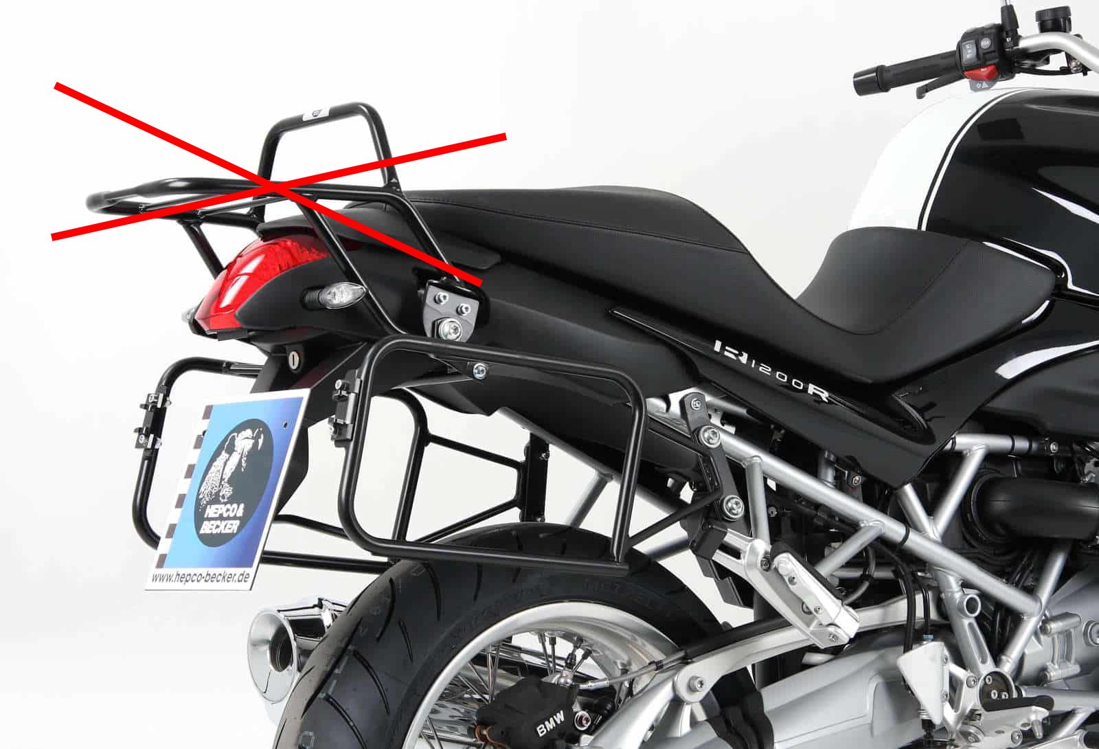 Zijkofferhouder Lock-it zwart voor BMW R 1200 R (06-10) Hepco & Becker