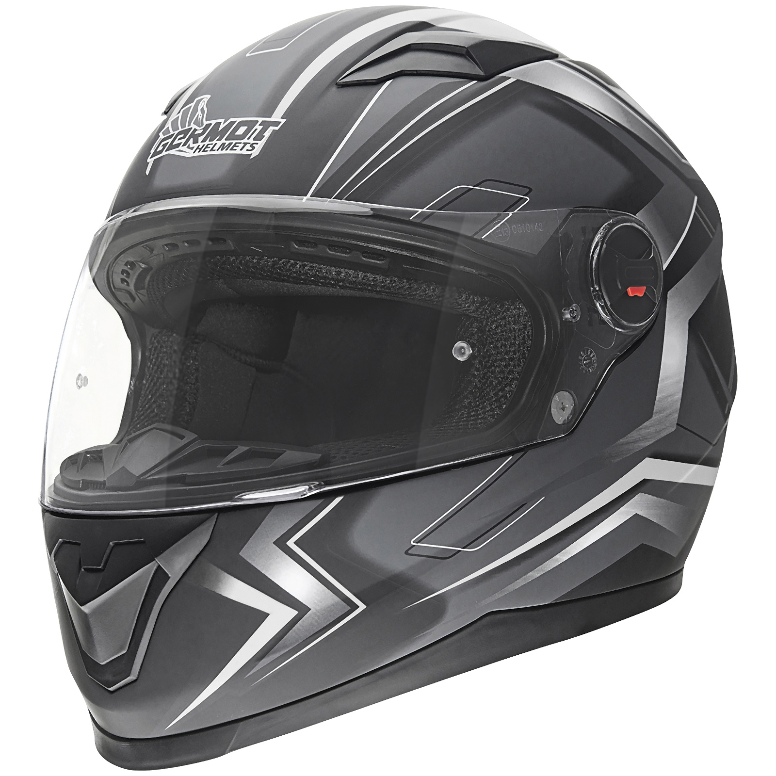Germot GM 320 integraalhelm, mat zwart/wit
