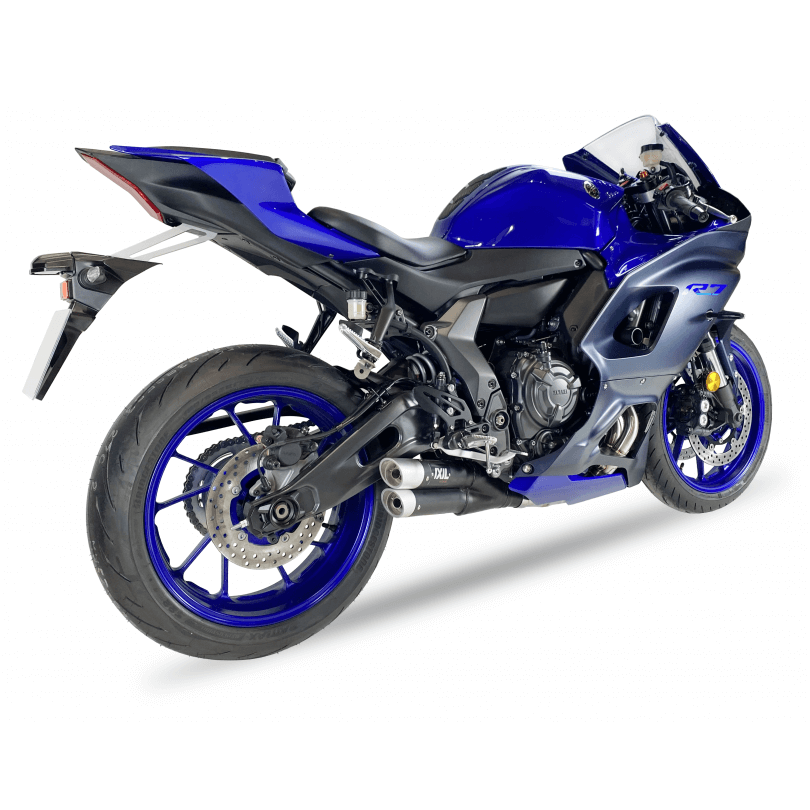 IXIL HYPERLOW XL voor Yamaha YZF-R7, roestvrij staal zwart, E-goedgekeurd, Euro5