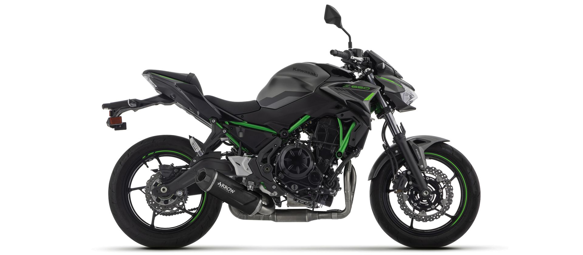 ARROW-uitlaatsysteem INDY RACE EVO titanium met carbon-uitlaatpijp voor Kawasaki Ninja 650 / Z 650 (24-)
