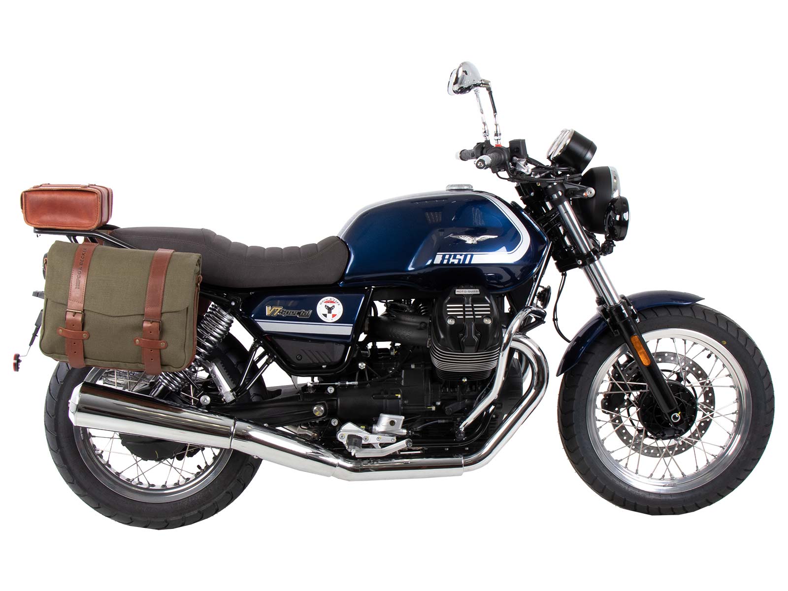 C-Bow zijdrager chroom voor Moto Guzzi V7 850 Special/Stone/Centenario (21-24) Hepco & Becker