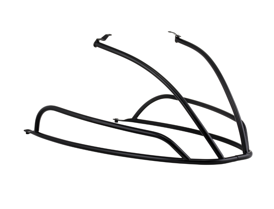 Crashbar zijafdekking voor Vespa Primavera/Sprint/Elettrica 50-150cc, glanzend zwart