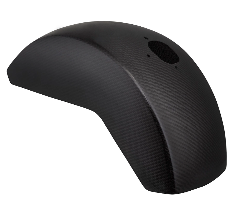 Spatbord EVO II voor Vespa PX 80-200ccm, carbon, helder