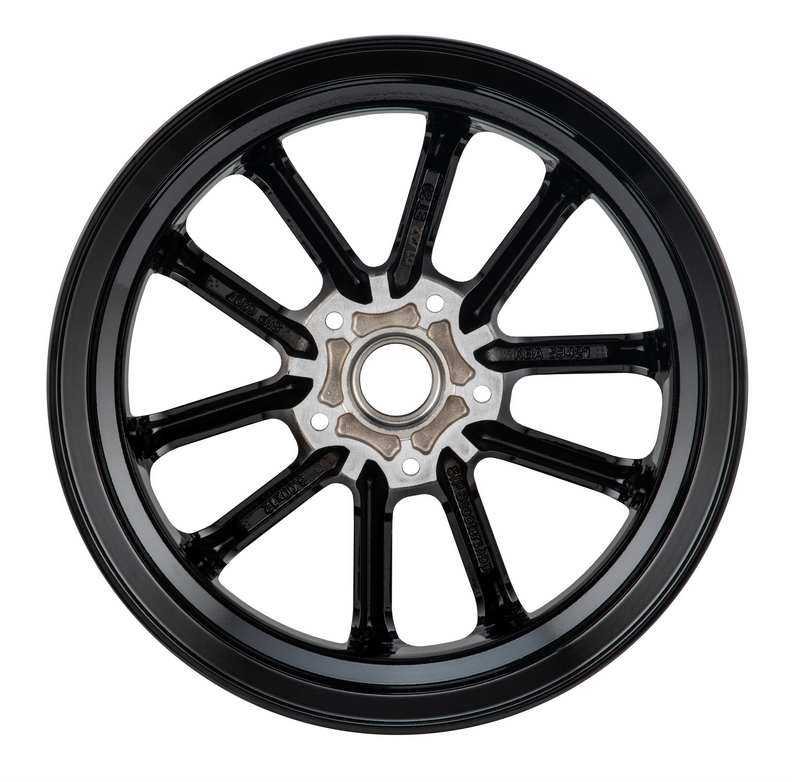 Velg voor/achter 12" voor Vespa GTS/GTS Super/GTV/GT 60/GT/GT L 125-300ccm, zwart glanzend
