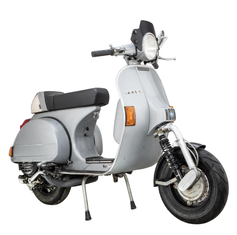 Spatbord 2.0 Garelli EVO II voor Vespa PX 80-200ccm, carbon helder, roestvrijstalen beugel