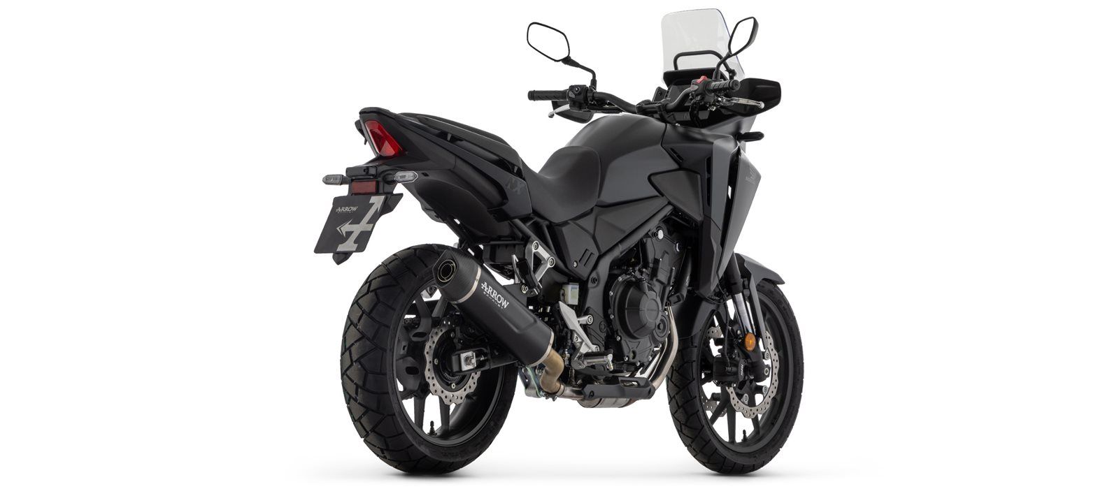 ARROW Uitlaat INDY RACE EVO Aluminium zwart voor Honda NX500 / CB500 Hornet (24-)