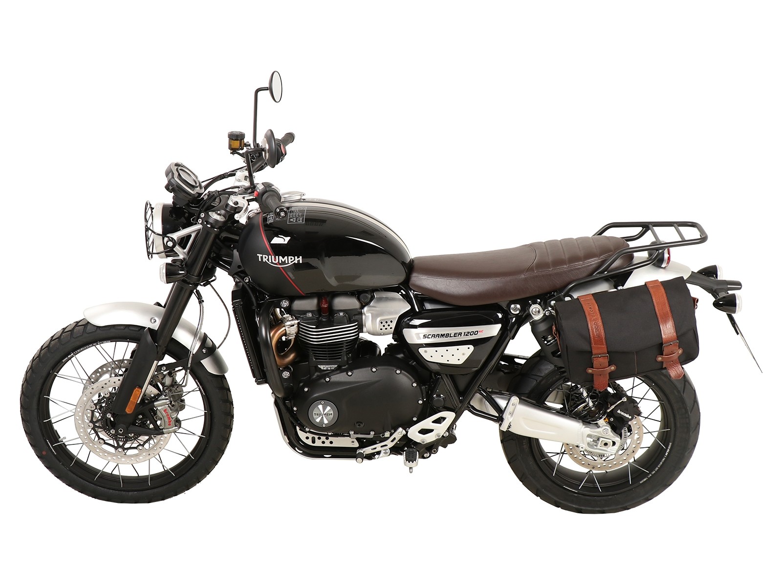 Zijstang enkelzijdig links zwart C-Bow voor Triumph Scrambler 1200 XC (2019-)