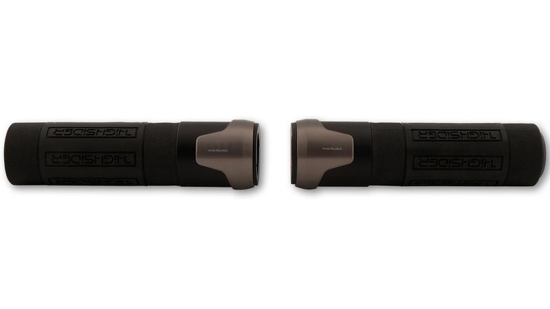 HIGHSIDER pro Akron Grip Rubber Titanium 7/8 inch (22,2 mm), 132 mm