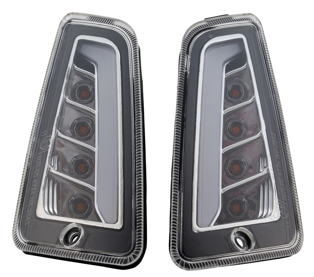Richtingaanwijzerset links/rechts voor Vespa GTS/GTS Super/GTV 125-300cc ('14-), duidelijk