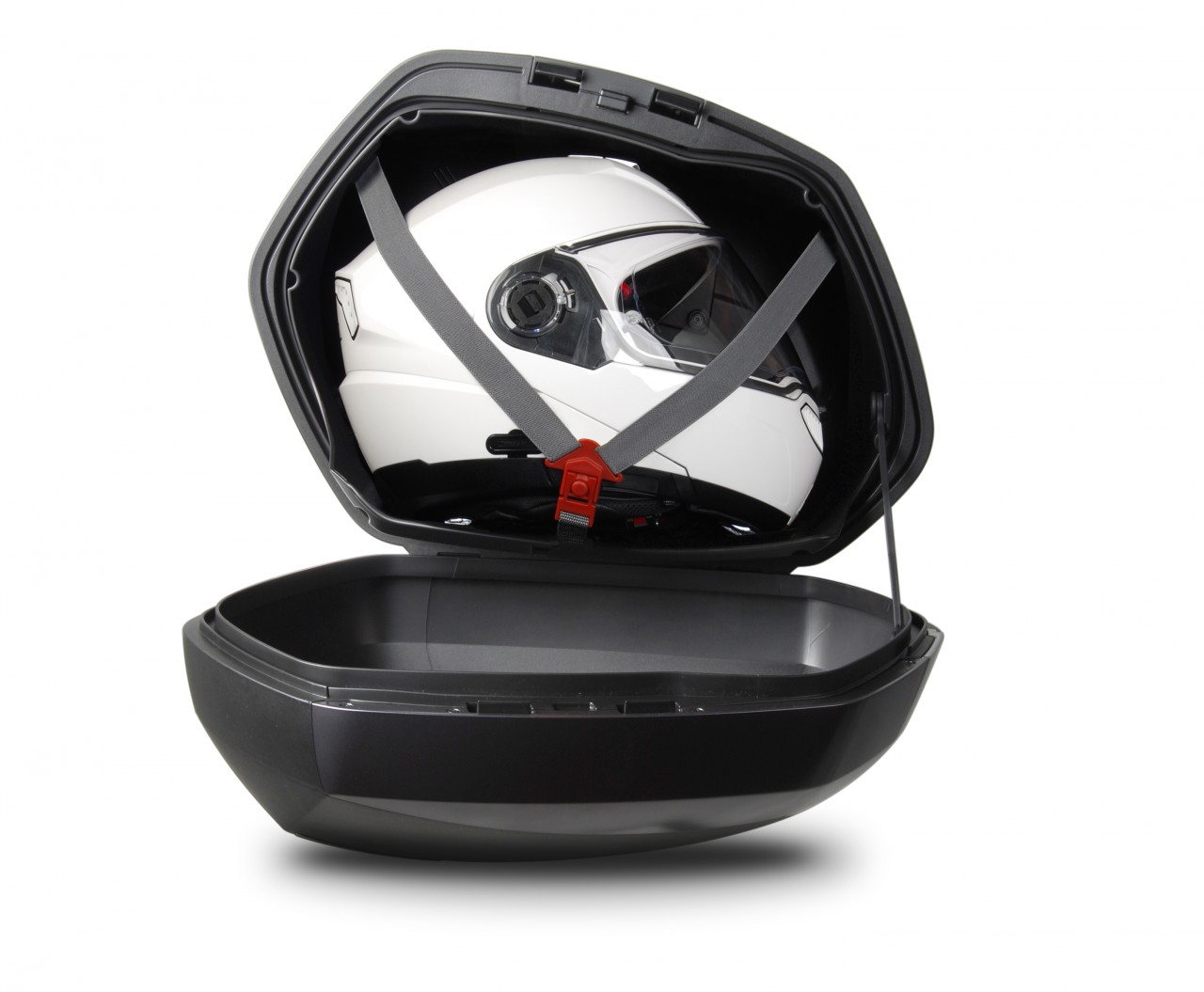 Shad zijkofferset SH36, zwart met afdekking in carbonlook, 36 l