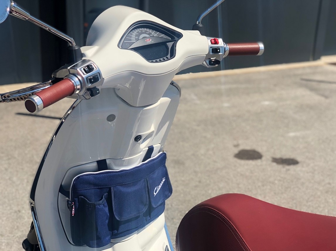 Classic"-tas voor bagageruimte/handschoenkastje Vespa - blauw, nylon