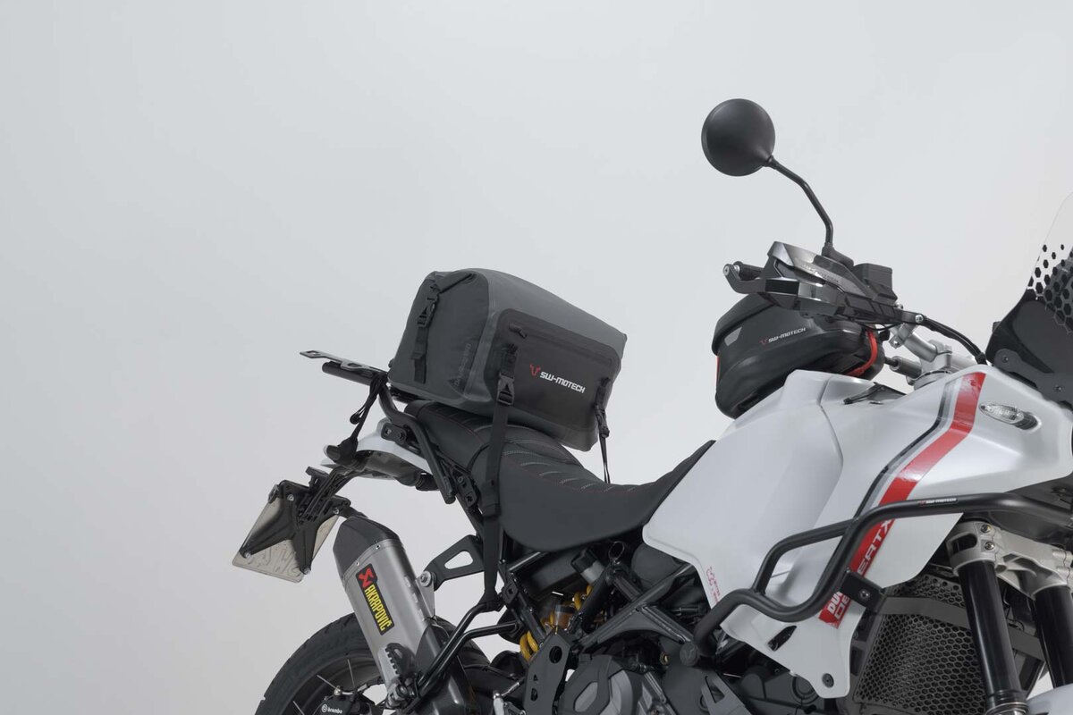 Drybag 180 achtertas voor Moto Guzzi Stelvio 1200, zwart/grijs - SW Motech