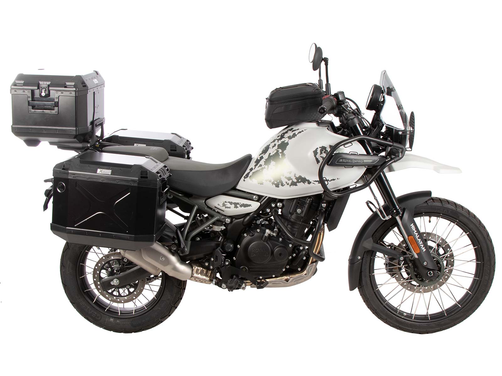 Alurack topkofferdrager zwart op origineel bagagerek voor Royal Enfield Himalayan 450 (24-)