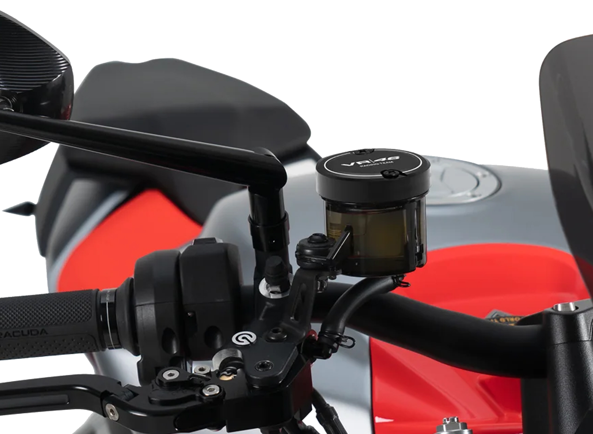 Barracuda VR|46 Racing Team universeel reservoir met zwart aluminium deksel