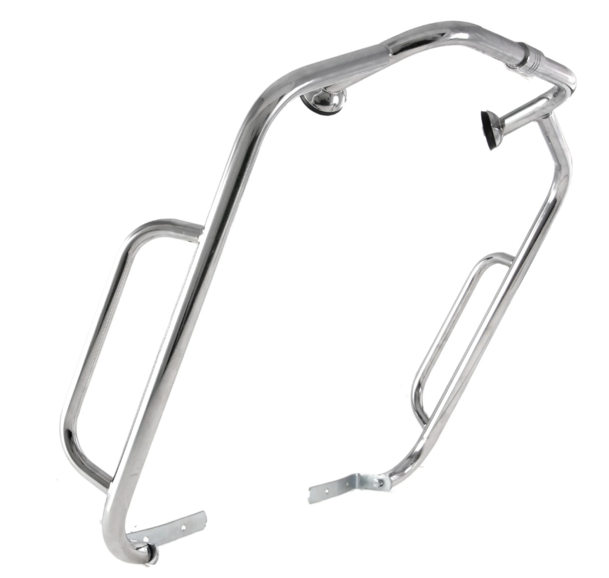 Valbeugel CUPPINI beenschild universeel voor Vespa PX 80-200ccm, chroom