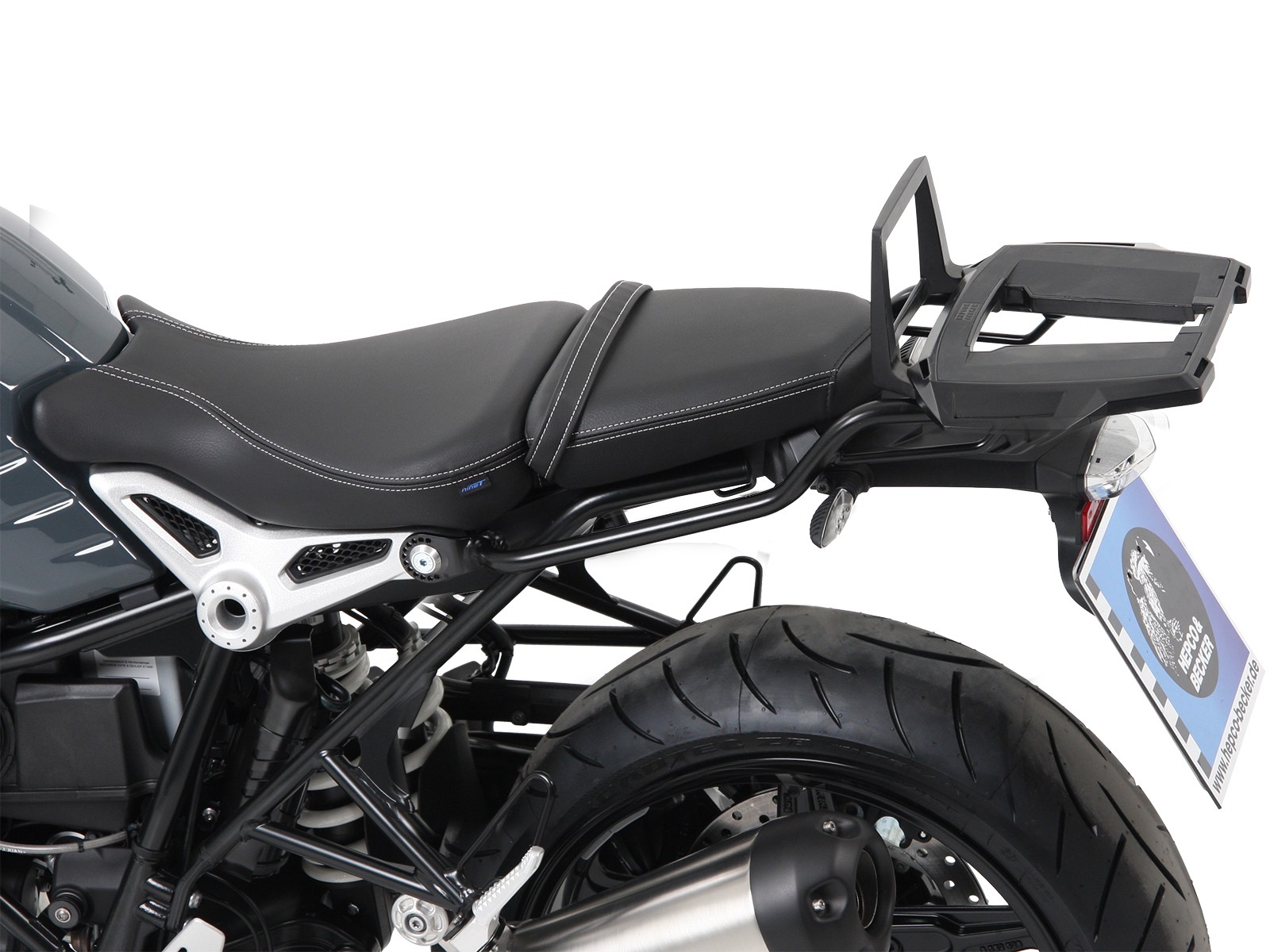 Alurack topkoffer zwart voor BMW R nineT Pure (17-23) Hepco & Becker