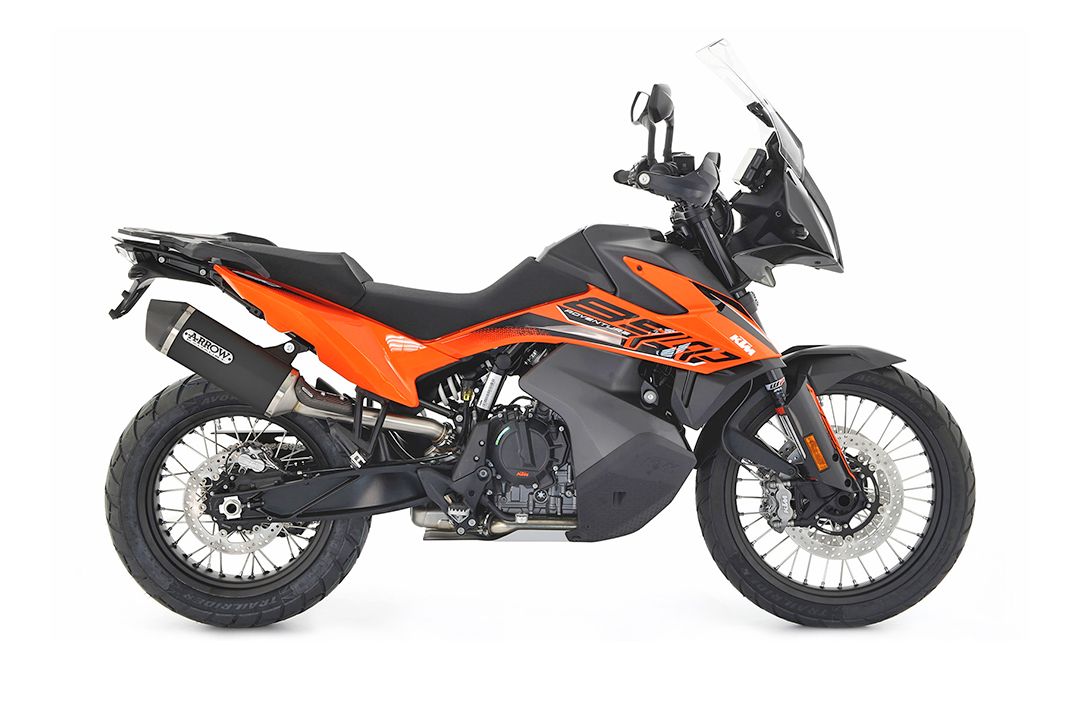 ARROW uitlaat DARK RACE TECH voor KTM 790 Adventure / 890 Adventure en Husqvarna Norden 901