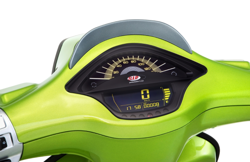 Toerenteller/Tacho voor Vespa Primavera/Sprint 50-150cc 2T/4T AC, zwart