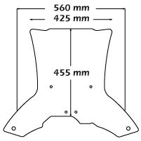 Hoog windscherm ADV type voor BMW F 700 GS (12-18), helder