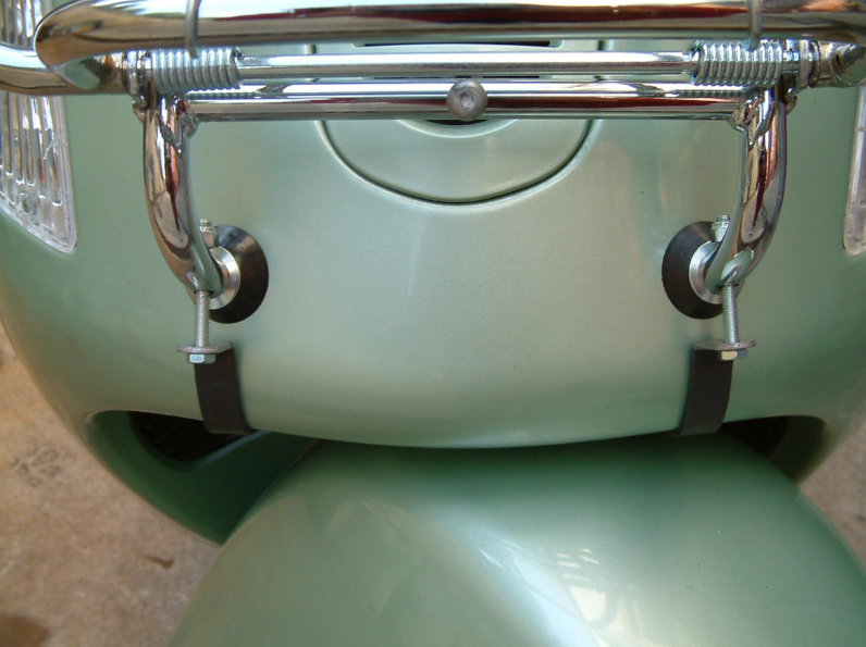 Bagagerek vooraan voor Vespa GTS/GTS Super/GTV/GT 60/GT/GT L 125-300cc, opvouwbaar, chroom