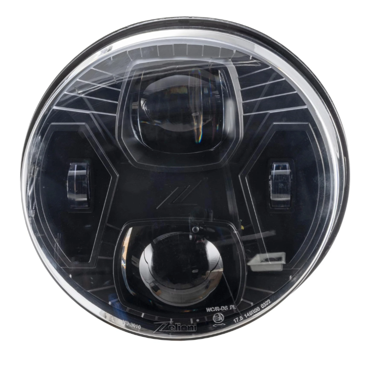 Koplamp ZELIONI Black Edition LED voor Vespa GTS/GTS Super HPE 125-300 (19-22), zwart