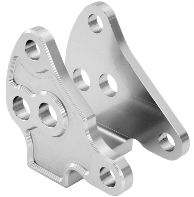Adapter voor verlaging schokdemper, achter voor Vespa Primavera/Sprint, zilver