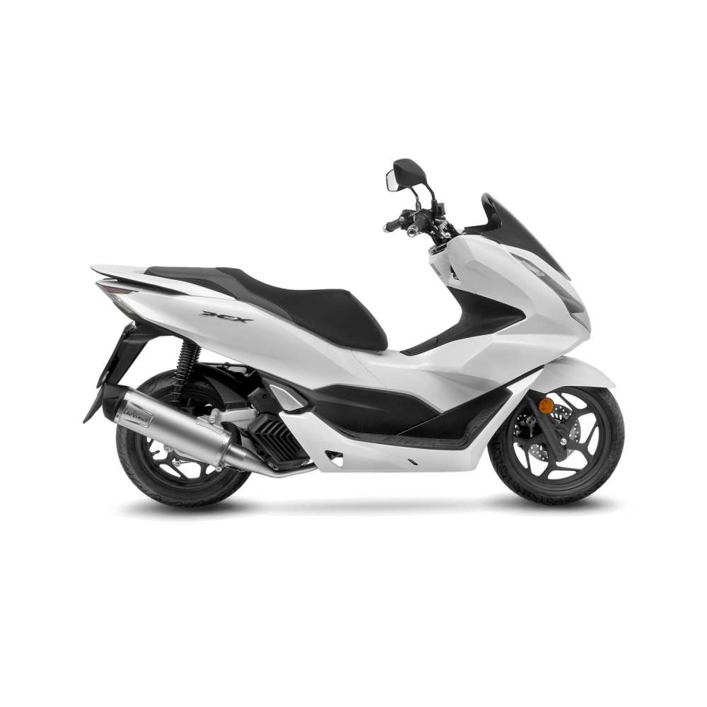 LeoVince uitlaatsysteem compleet LV One Evo voor Honda PCX 125, roestvrij staal zilver, E-certificaat