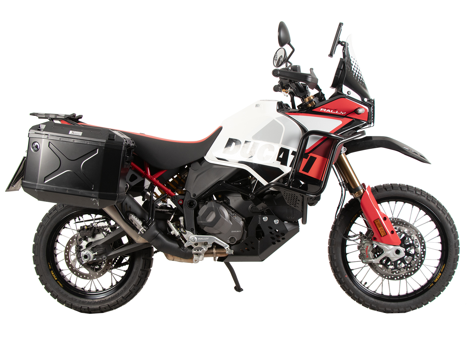 Kofferdrager set Cutout drager incl. kofferset Xplorer Cutout zwart voor Ducati Desert X Rally (24-)