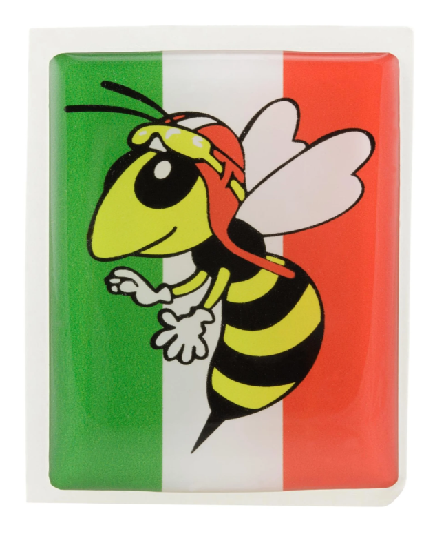 Vespa-embleem "Wasp" cascade met 4 hoeken, groen/wit/rood