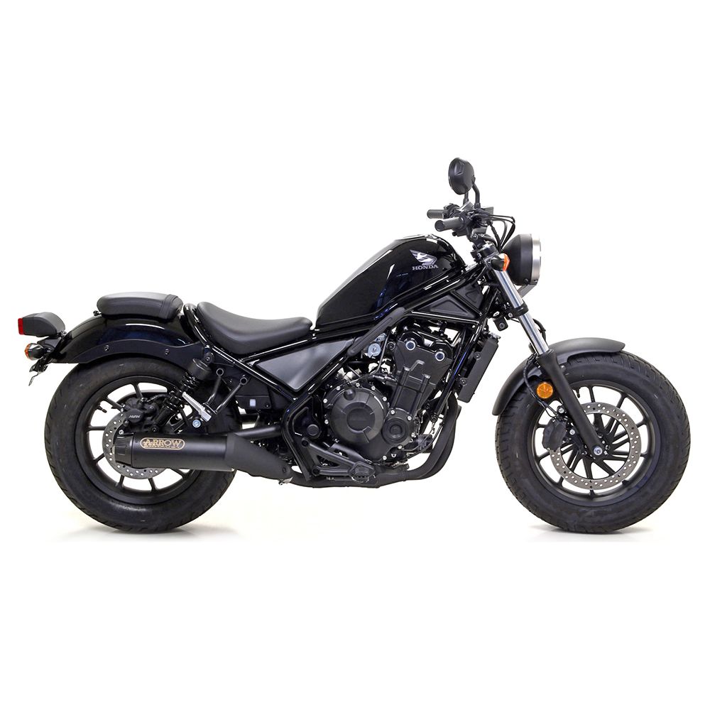 ARROW uitlaat REBEL Sip-On roestvrij staal zwart voor Honda CMX500 Rebel modeljaar 2017-2022