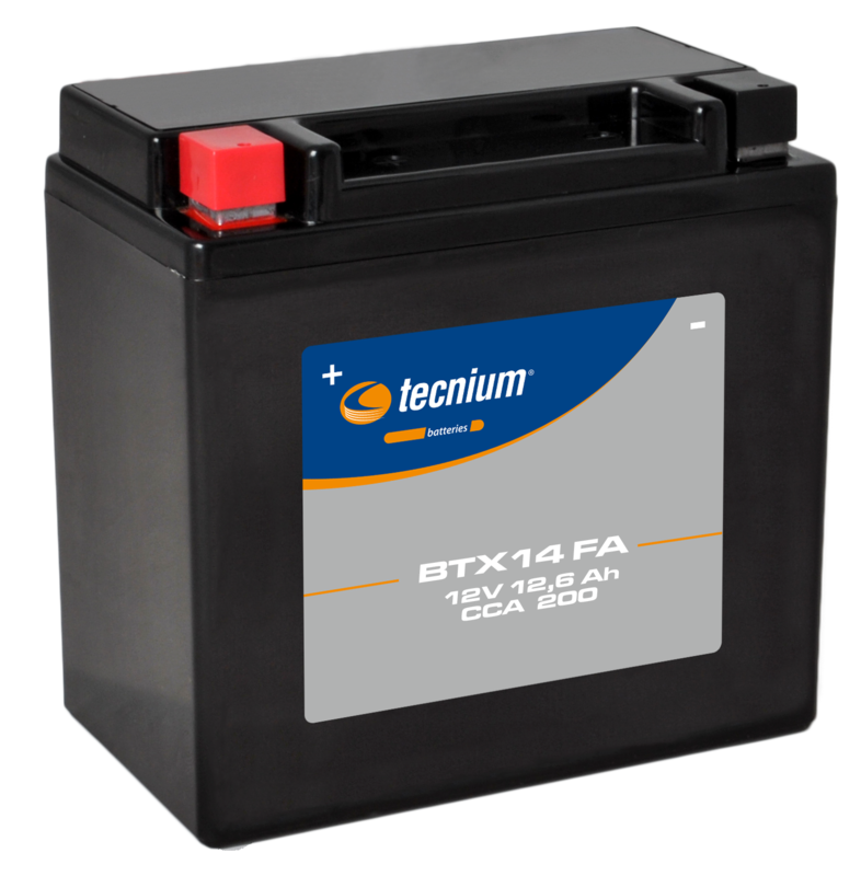 Tecnium onderhoudsvrije batterij geactiveerd in de fabriek - BTX14
