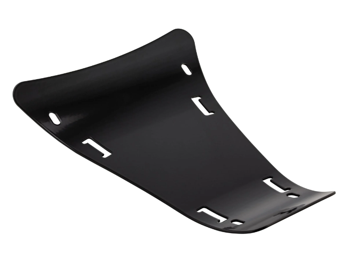 Bagagerek step-through Voetplaat 2.0 voor Vespa GTS/GTS Super/GTV/GT, glanzend zwart