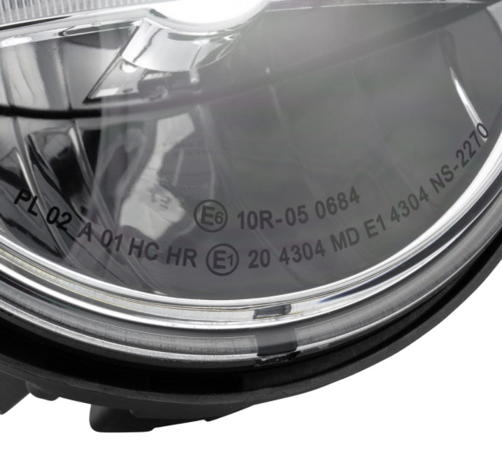 Koplamp LED voor Vespa Primavera 50-150ccm 2T/4T (-'18), glanzend zwart