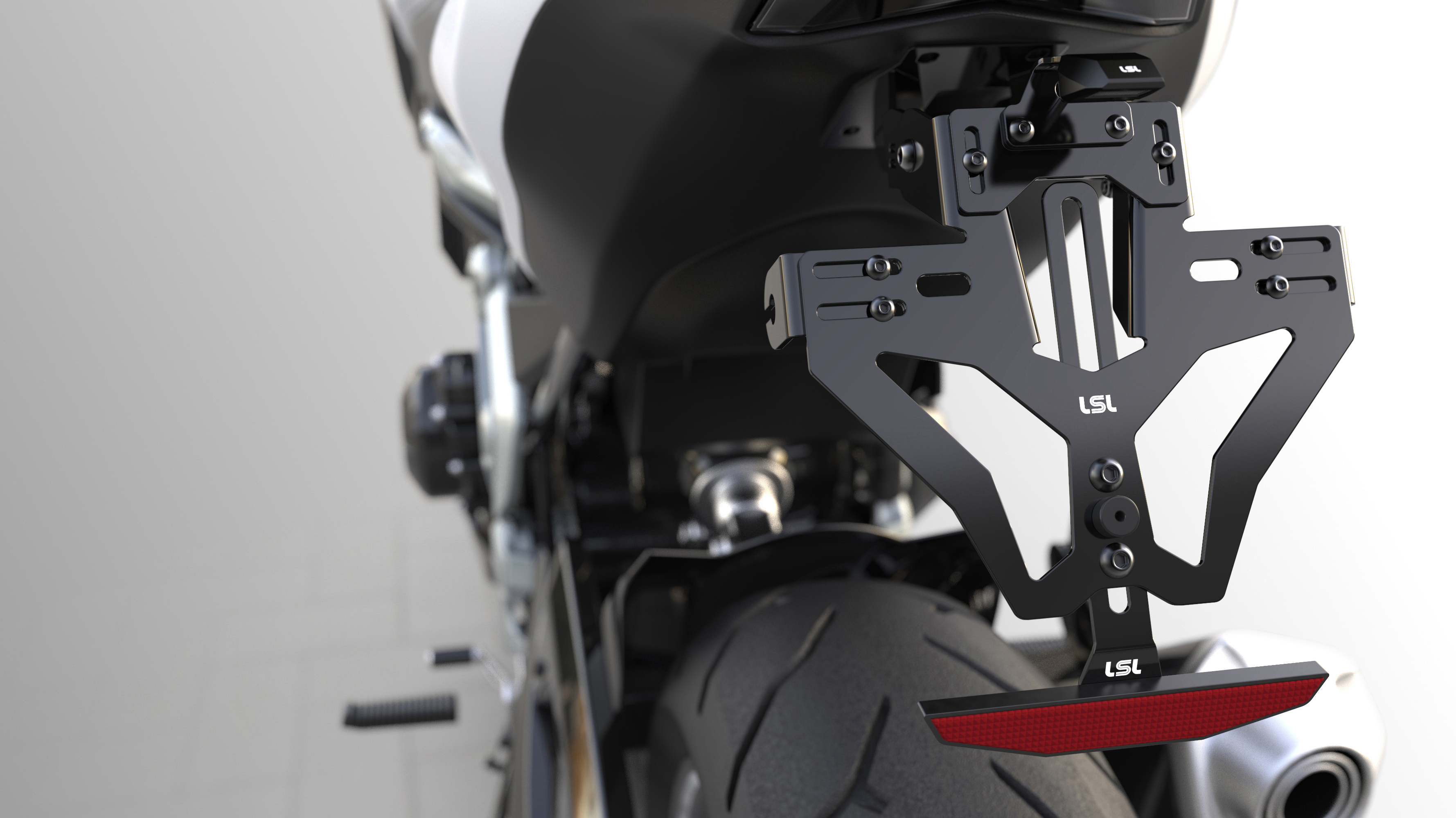 Korte kentekenplaathouder incl. kentekenplaatverlichting voor KTM 690 SMC / Enduro / R (08-13)