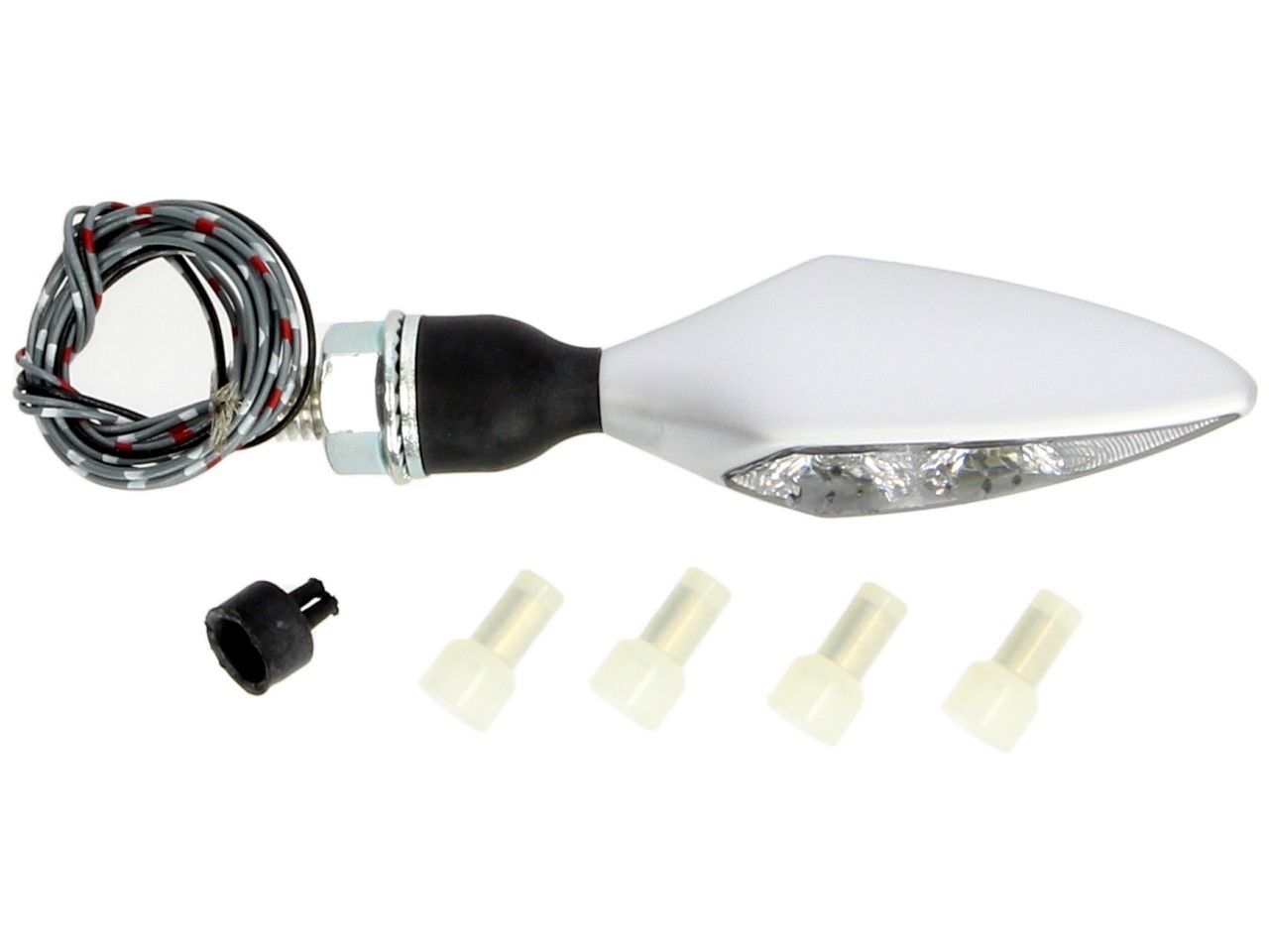 Kellermann knipperlicht, achter- en remlicht, Rhombus DF, staal, LED, HR, 12 V, mat chroom, M8x20