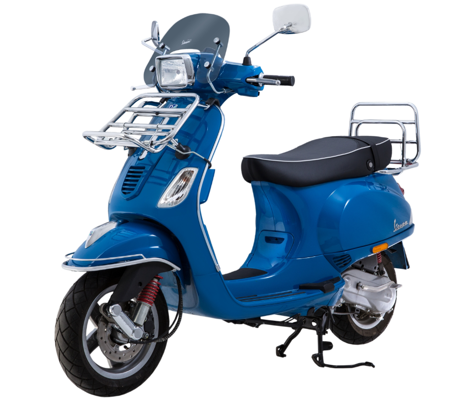 Bagagerek vooraan voor Vespa S 50-150cc, opvouwbaar, chroom