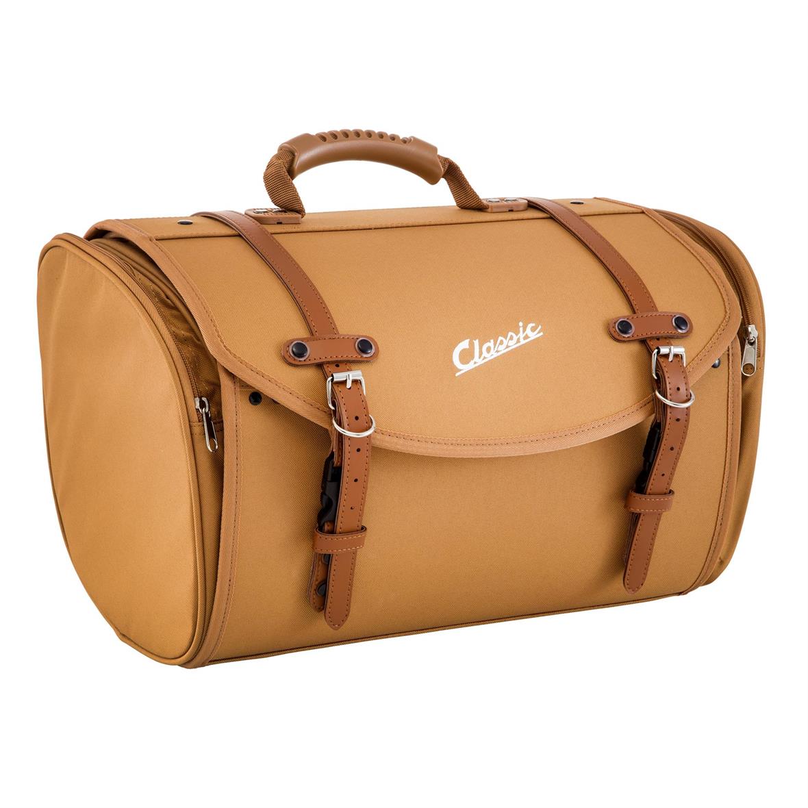 Classic" grote tas voor bagagedrager voor Vespa - bruin, nylon