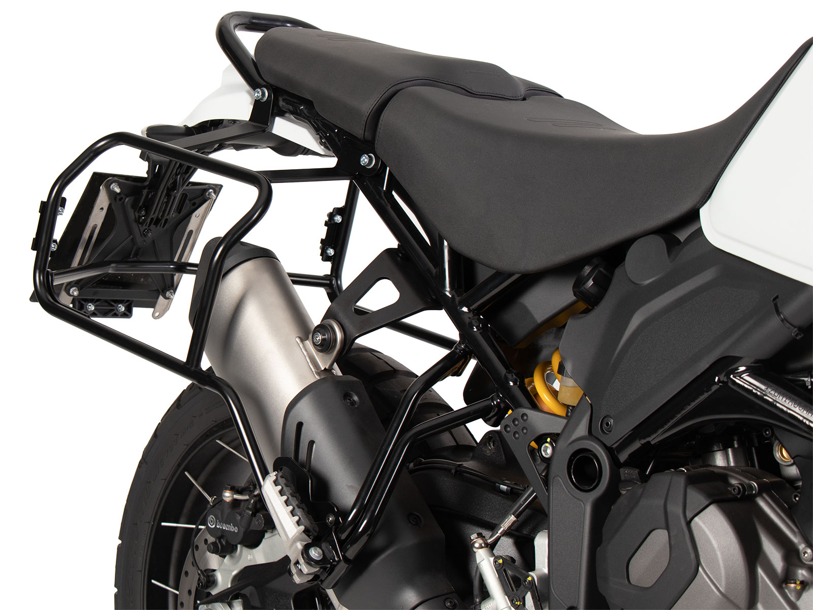 Kofferdrager set Cutout drager incl. kofferset Xplorer Cutout zilver voor Ducati Desert X Rally (24-)