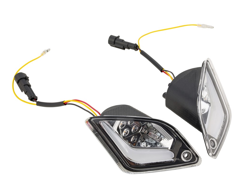 Richtingaanwijzerset achter links/rechts voor Vespa GTS/GTS Super/GTV 125-300cc ('14-), duidelijk