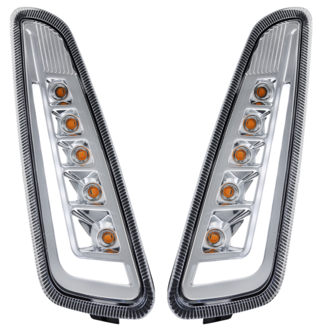 Richtingaanwijzerset links/rechts voor Vespa Primavera/Sprint 50cc 2T/4T, blank