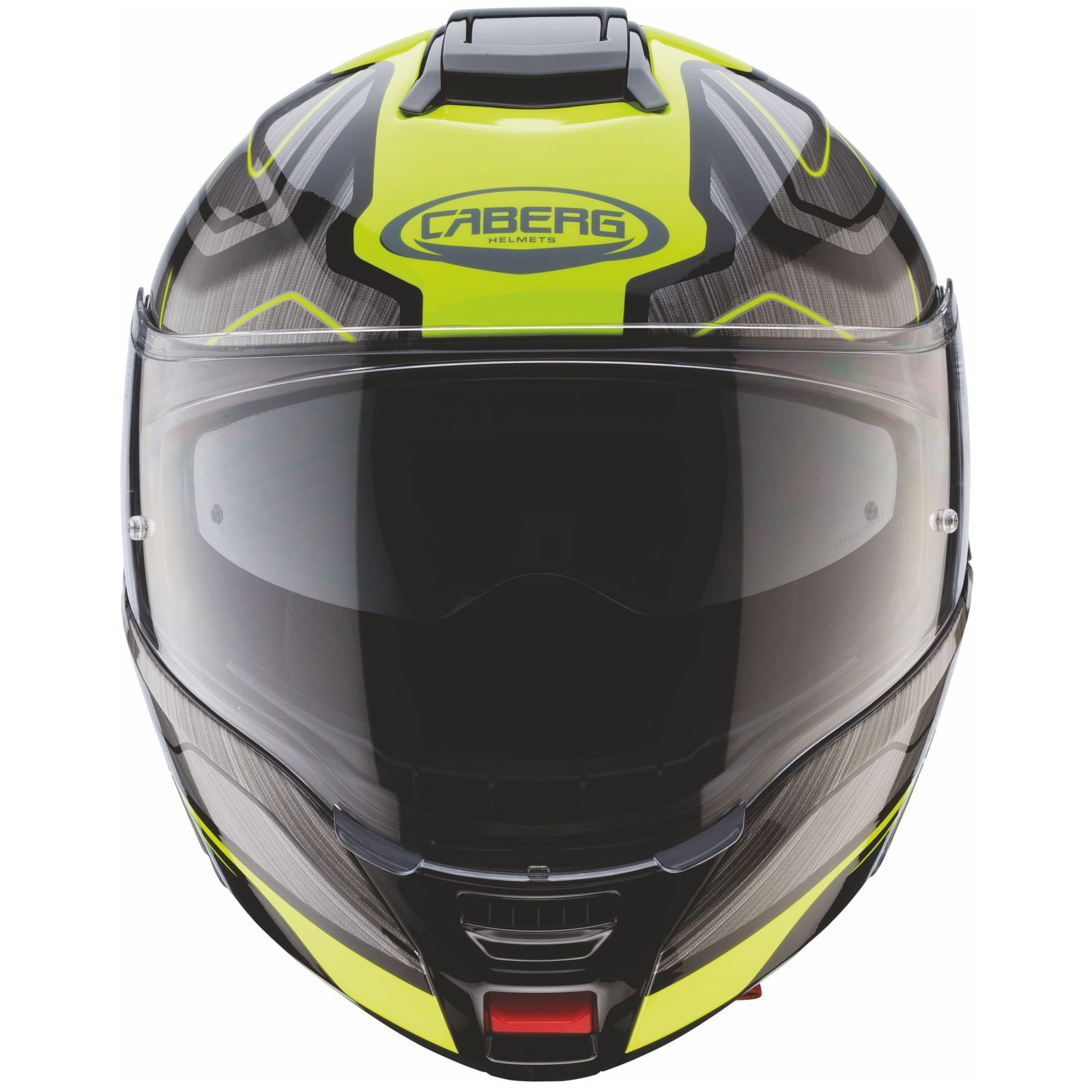 Caberg Helm Levo Flow, zwart/grijs-fluo-geel