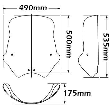 Windscherm Sport, kantelbaar voor BMW R 1150 R (99-06), helder
