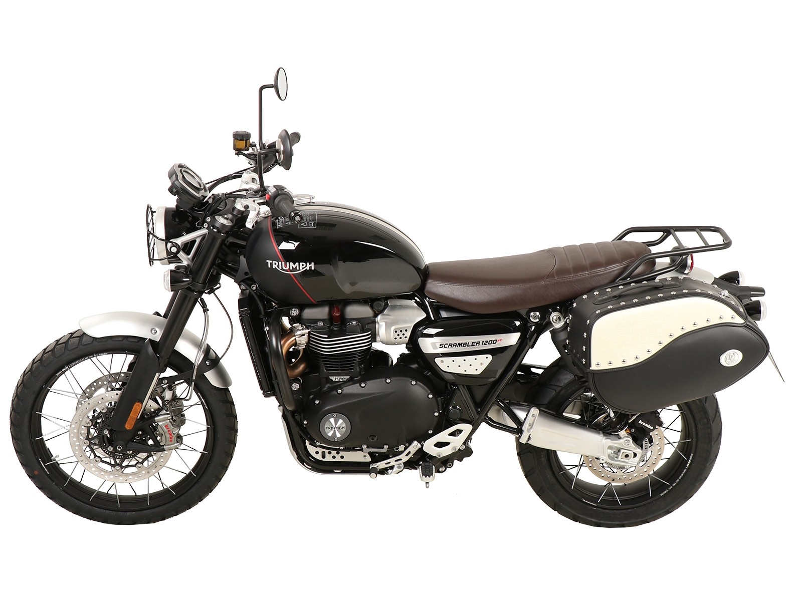 Zijstang enkelzijdig links zwart C-Bow voor Triumph Scrambler 1200 XC (2019-)