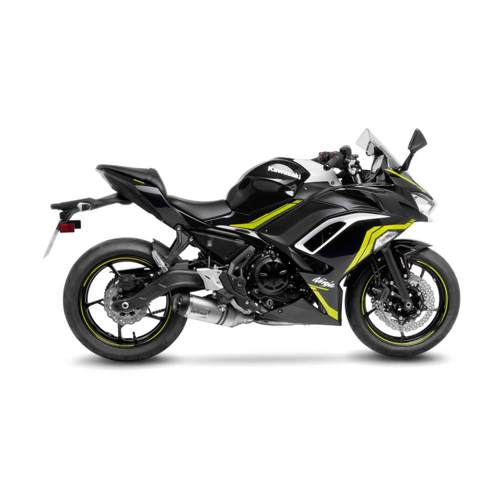 LeoVince compleet systeem LV One Evo voor Kawasaki Ninja /Versys /Z 650, zilver, E-approval