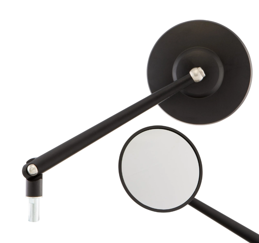 Standaardspiegel links of rechts voor Vespa PX 125-200ccm, zwart mat