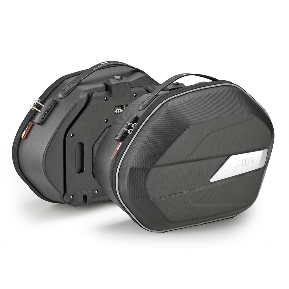 Gewichtloze 25L zijkofferset MONOKEY semi-rigide Givi